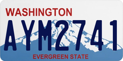 WA license plate AYM2741