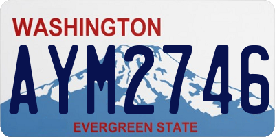WA license plate AYM2746
