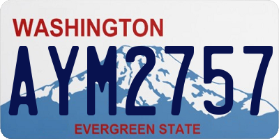 WA license plate AYM2757