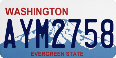 WA license plate AYM2758