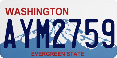 WA license plate AYM2759