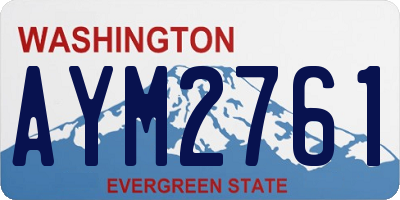 WA license plate AYM2761