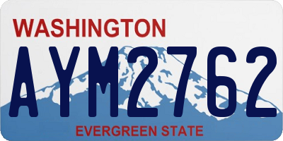 WA license plate AYM2762