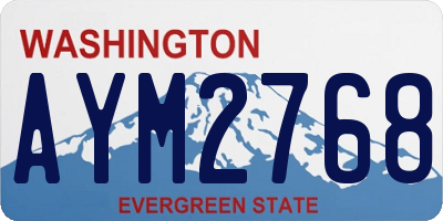 WA license plate AYM2768