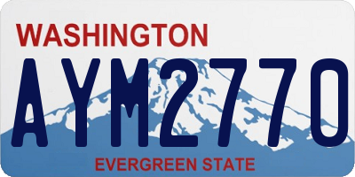WA license plate AYM2770