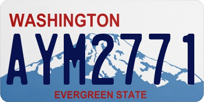 WA license plate AYM2771