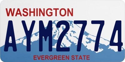 WA license plate AYM2774