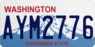 WA license plate AYM2776