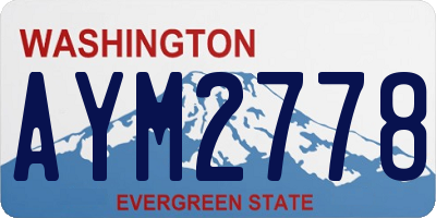 WA license plate AYM2778