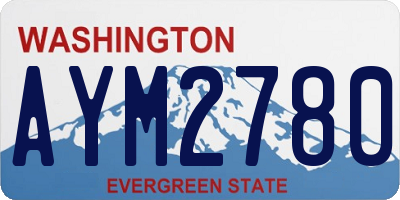 WA license plate AYM2780