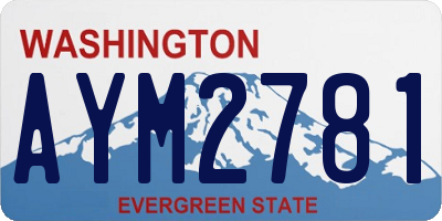 WA license plate AYM2781