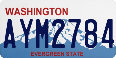WA license plate AYM2784