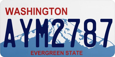 WA license plate AYM2787