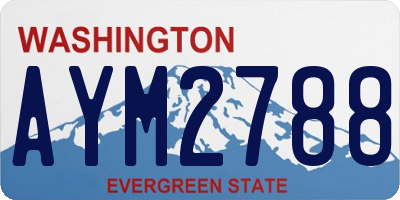 WA license plate AYM2788