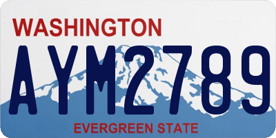 WA license plate AYM2789