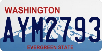 WA license plate AYM2793