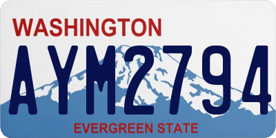 WA license plate AYM2794