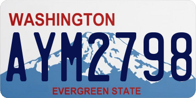 WA license plate AYM2798
