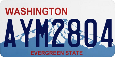 WA license plate AYM2804