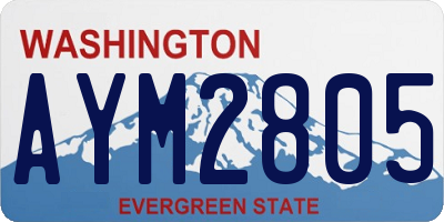 WA license plate AYM2805