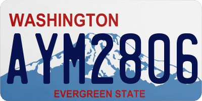 WA license plate AYM2806