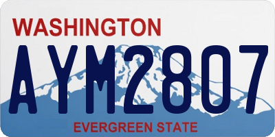 WA license plate AYM2807