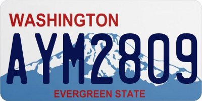 WA license plate AYM2809