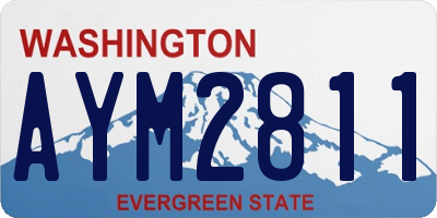 WA license plate AYM2811
