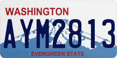 WA license plate AYM2813