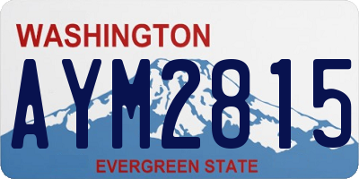 WA license plate AYM2815
