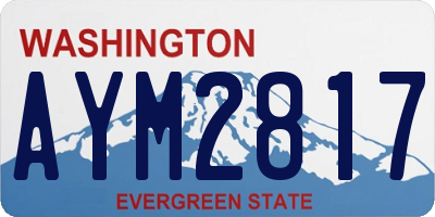 WA license plate AYM2817