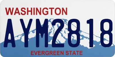 WA license plate AYM2818