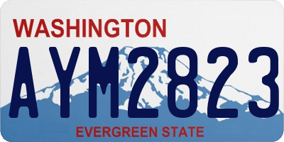 WA license plate AYM2823