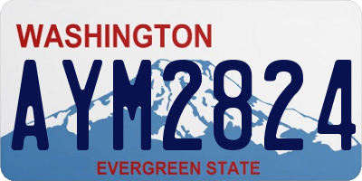 WA license plate AYM2824