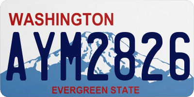 WA license plate AYM2826