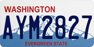 WA license plate AYM2827