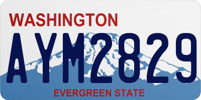 WA license plate AYM2829