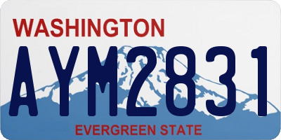 WA license plate AYM2831