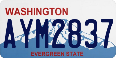 WA license plate AYM2837