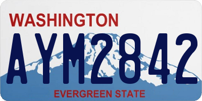 WA license plate AYM2842