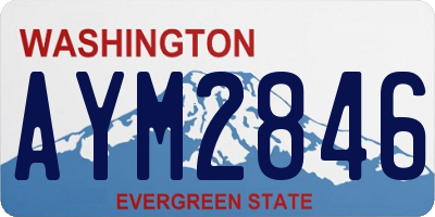 WA license plate AYM2846