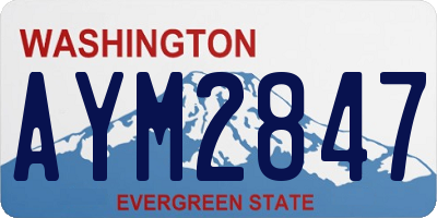 WA license plate AYM2847