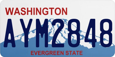 WA license plate AYM2848