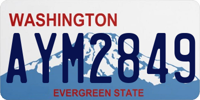 WA license plate AYM2849