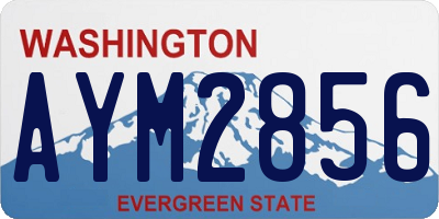 WA license plate AYM2856