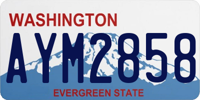 WA license plate AYM2858