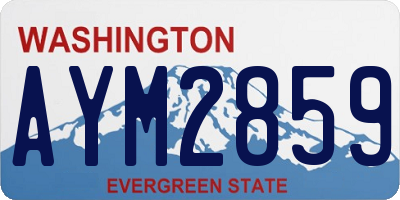 WA license plate AYM2859