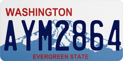 WA license plate AYM2864