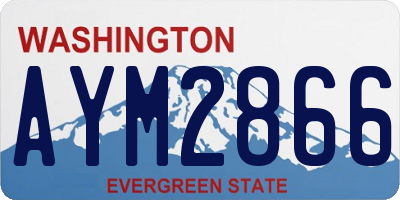 WA license plate AYM2866