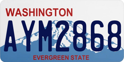 WA license plate AYM2868